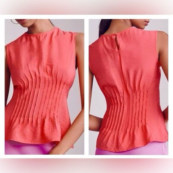 Anthropologie Tops - NWT Anthropologie Della pleated waist shell top SIZE XXS